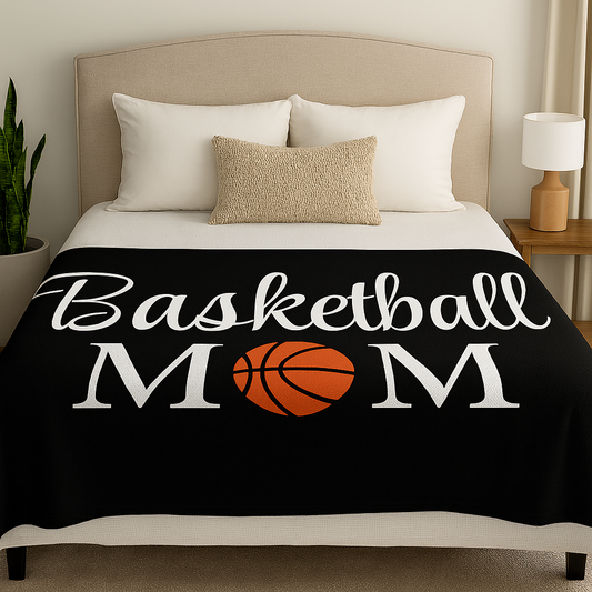 🏀 Basketball Mom Fleece Blanket